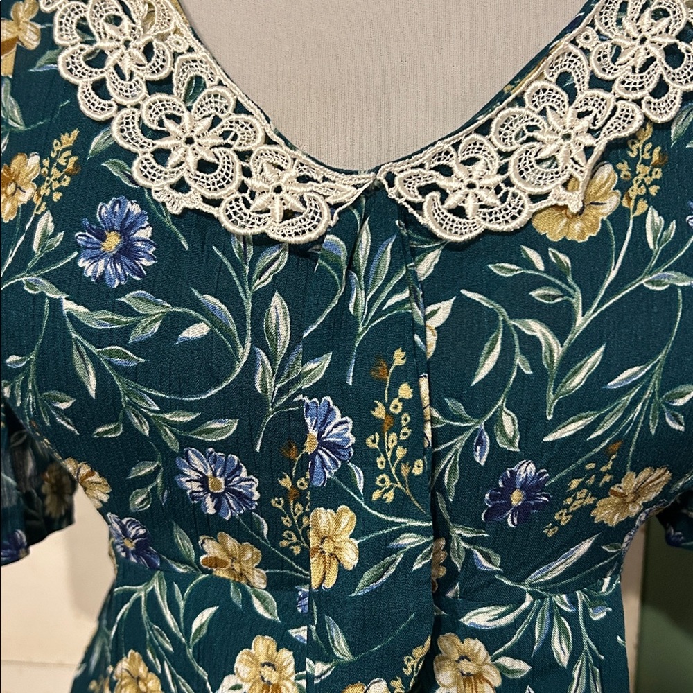 Ex Cnd Vintage Take Nine Dress Maternity Cottagecore Grandma Y2k Floral Romantic View 5